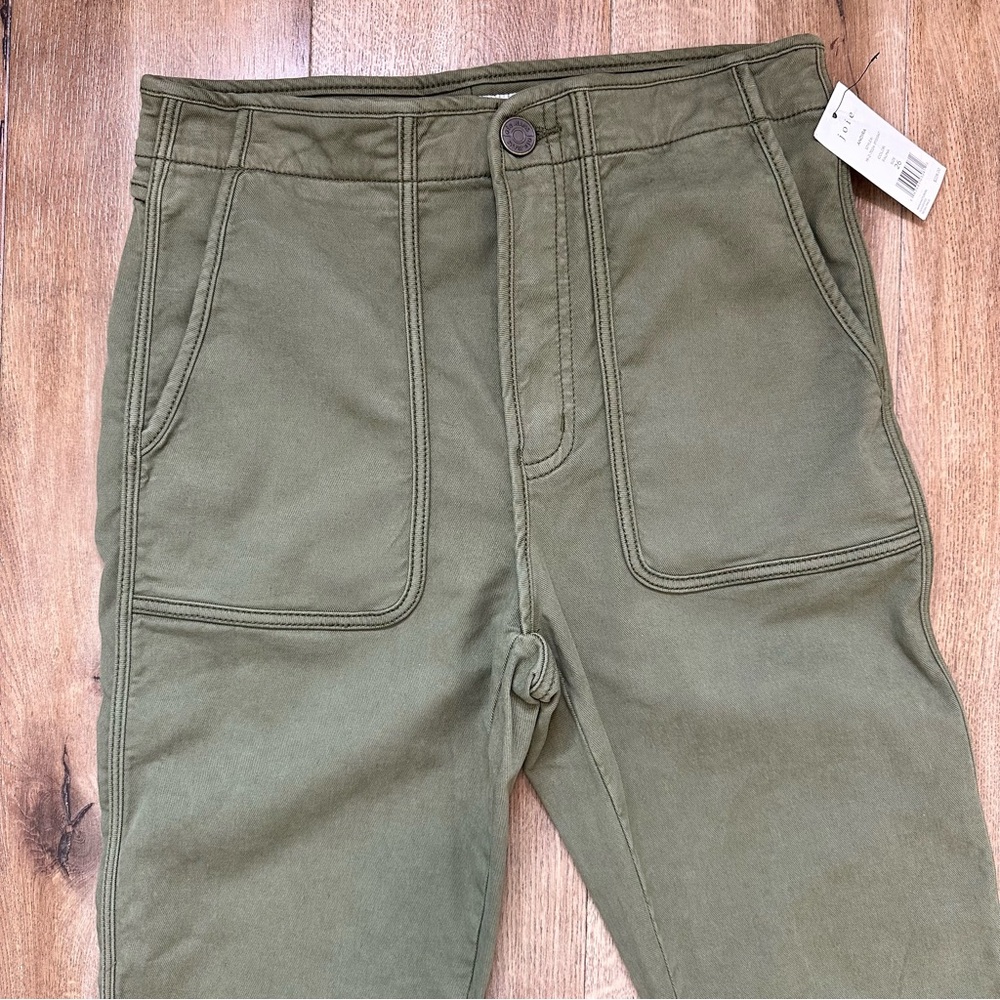 NWT Joie Andira Slim Olive Green Utility Pants Size 26 - Picture 3 of 11